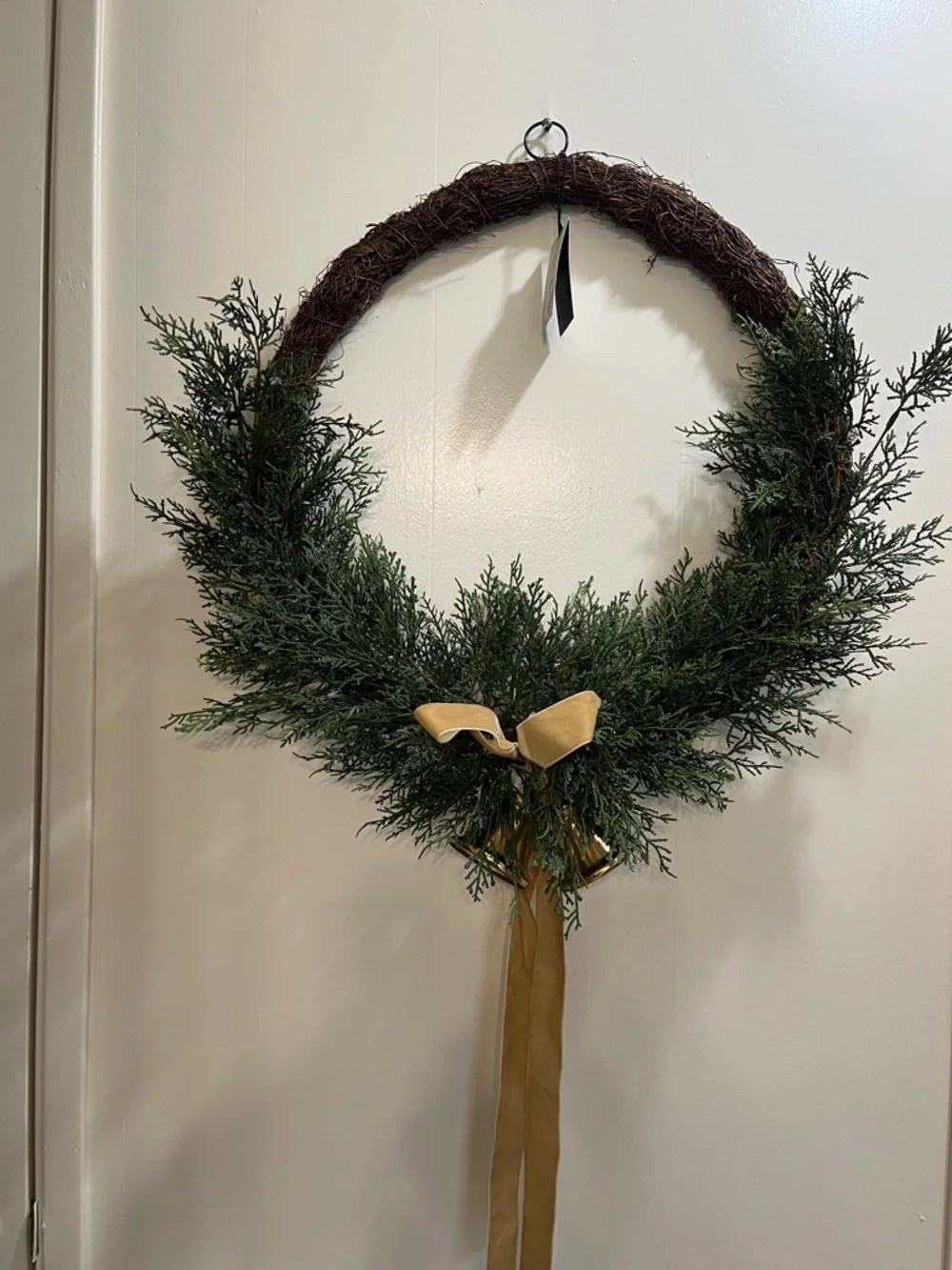 Hearth & Hand Magnolia 26” Wteath Faux Cedar Hoop With Bells